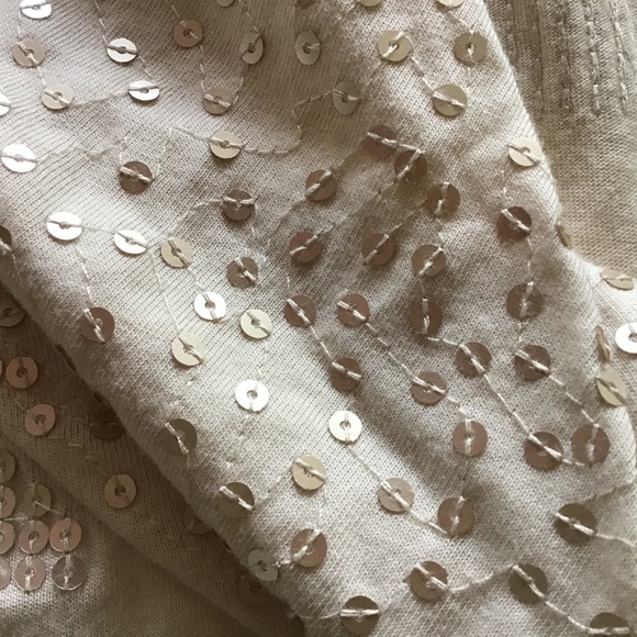 WHITE HOUSE BLACK MARKET GOLD SEQUIN COWL NECK SLEEVELESS TOP SMALL - Picture 8 of 10